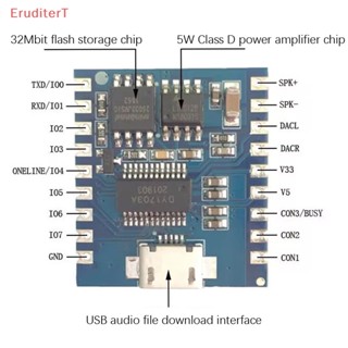 [EruditerT] Dy-sv17f DY-SV19T โมดูลเครื่องเล่น MP3 IO ทริกเกอร์ USB แฟลชเสียง MAR25 [ใหม่]