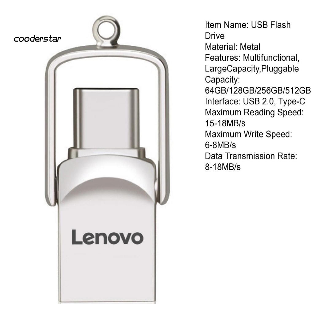 cood-แฟลชไดรฟ์ภายนอก-lenovo-64gb-128gb-256gb-512gb-1tb-2tb-usb-type-c-usb-20-ความจุขนาดใหญ่