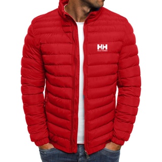 ใหม่ H-H เสื้อแจ็กเก็ต เสื้อแจ็กเก็ต คอปกตั้ง เข้ารูป กันความร้อน แฟชั่นฤดูใบไม้ร่วง ฤดูหนาว สําหรับผู้ชาย