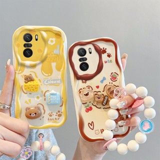 เคส poco f3 เคสโทรศัพท์มือถือ ลายตุ๊กตา 3D สีครีม สําหรับ poco f3