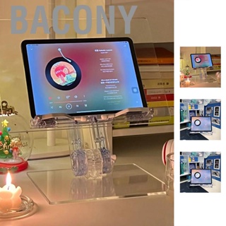 Bacony Clear Acrylic Book Stand 180° Rotation Easy to Read Portable Display Easel for Computers Tablets