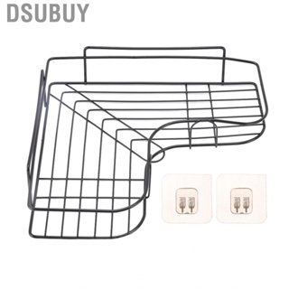 Dsubuy Corner Shelf Iron Holder Triangular Storage Rack Hole Free Installation For Ba