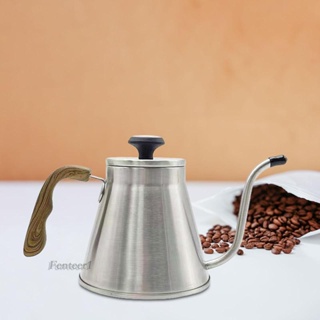 [Fenteer1] กาต้มน้ําชา กาแฟ แบบคอห่าน ด้ามจับไม้ สําหรับบ้าน คาเฟ่