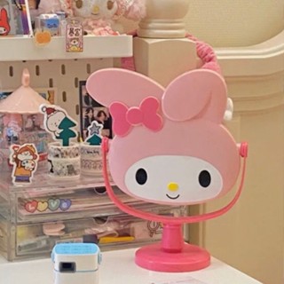 Spot# cartoon desktop mirror cute desktop childrens cosmetic mirror small mirror dressing table dressing mirror flip high-leg household 8jj