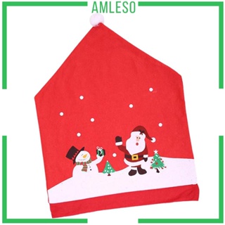 [Amleso] ผ้าคลุมหลัง ลายคริสต์มาส สําหรับตกแต่งปาร์ตี้ เทศกาล รับประทานอาหาร