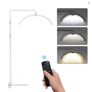Andoer HD-M5X 36W Floor LED Video Light Dimmable Fill Light with Metal Light Stand and Phone Holder for Makeup Live Streaming