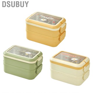 Dsubuy Bento Box  Stainless Steel Lunch Fashionable Cute Prints Safe Efficient Insulation Multiple Compartments for Office