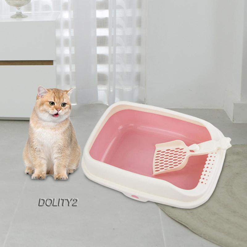 dolity2-ถาดทราย-กึ่งปิด-กันกระเซ็น-สําหรับสัตว์เลี้ยง-แมว