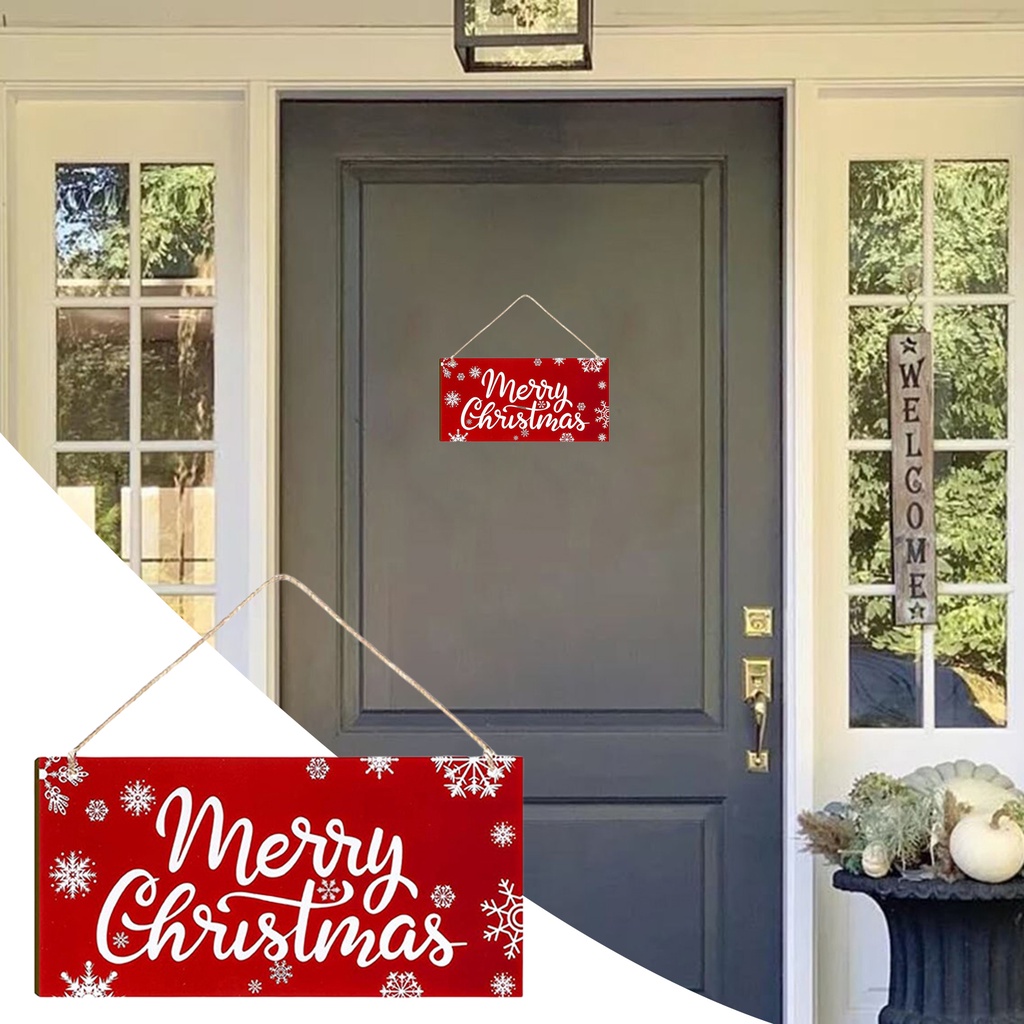 christmas-ป้ายไม้แขวนประตู-ทรงสี่เหลี่ยมผืนผ้า-สไตล์ชนบท-สําหรับตกแต่งบ้าน-คริสต์มาส