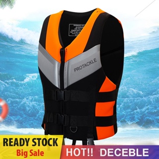 [Deceble.th] เสื้อชูชีพ เสื้อชูชีพ ผ้านีโอพรีน เพื่อความปลอดภัย สําหรับผู้ใหญ่ เล่นกีฬาทางน้ํา พายเรือคายัค
