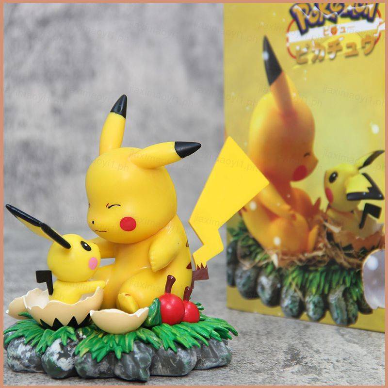 โมเดลตุ๊กตาฟิกเกอร์-pokemon-pikachu-and-pichu-23-ของเล่นสําหรับเด็ก-ตกแต่งบ้าน-เก็บสะสม-ของขวัญ