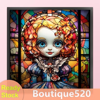 [boutique520.th] ด้ายผ้าฝ้าย 11CT พิมพ์ลายตุ๊กตาแก้ว ปักครอสติช ขนาด 40X40 ซม. สําหรับตกแต่งบ้าน