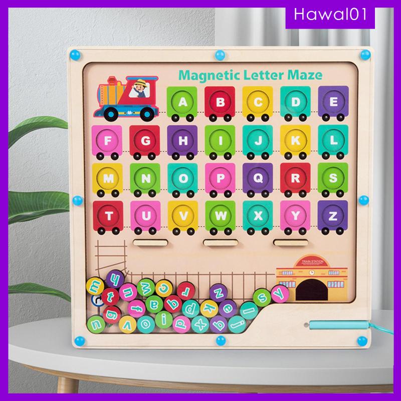 [Hawal] เขาวงกต ตัวอักษร บอร์ดเขาวงกต ของเล่น ของขวัญ สําหรับเด็กวัยหัด ...