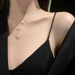 Luxurious octagonal necklace, temperament, high sense, colourful clavicle chain, new 2023 necklace for girlfriend