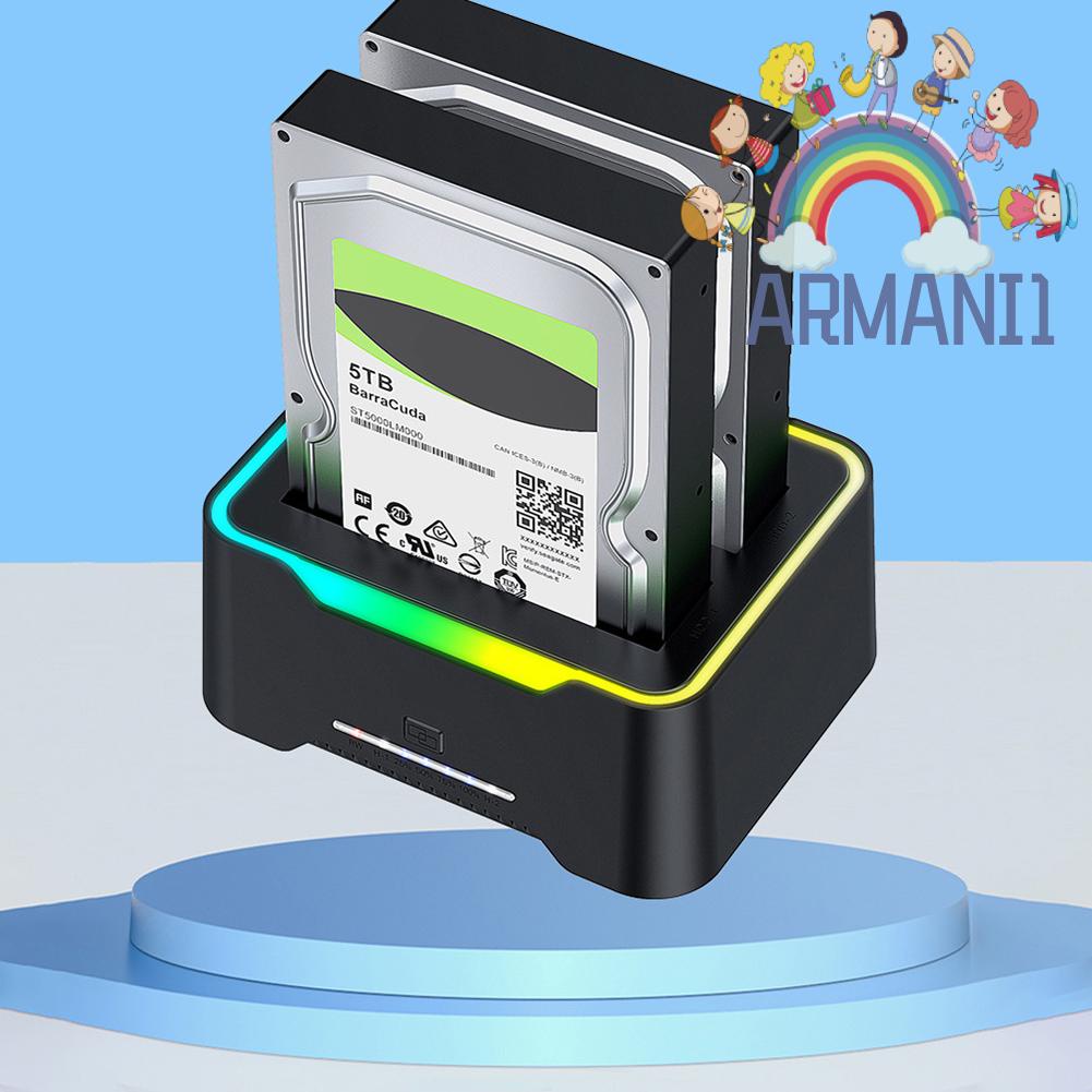 armani1-th-แท่นวาง-usb-3-0-เป็น-sata-hdd-ไฟ-rgb-สําหรับ-hdd-ssd-2-5-3-5-นิ้ว