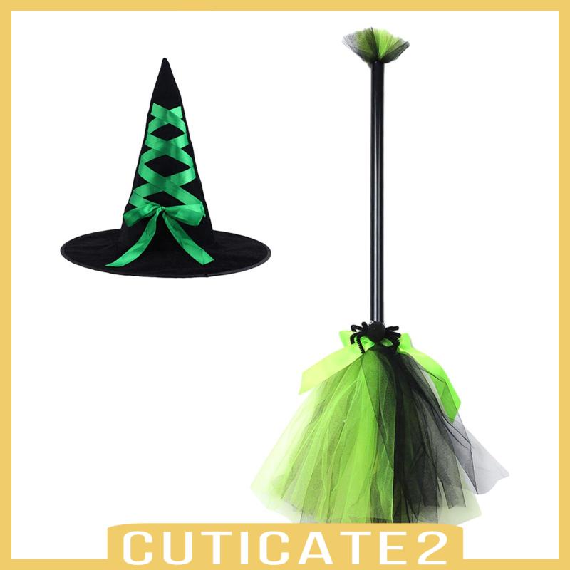 cuticate2-หมวกแม่มด-ไม้กวาด-แม่มด-แฟนซี-พร็อพถ่ายรูป-สําหรับปาร์ตี้ฮาโลวีน