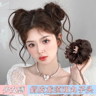 Simulated hair ring Gu Ling Jing strange hair ornament foreign air ball head new style girl lazy flower bud hairdresser fluffy hair bag
