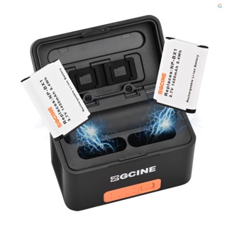{Fsth} ZGCINE PS-BX1 Portable Camera Battery Fast Charging Case 5200mAh Wireless Dual Battery Charger with Type-C Port 2pcs 1450mAh 5.4Wh Batteries Replacement for  NP-BX1 Batt