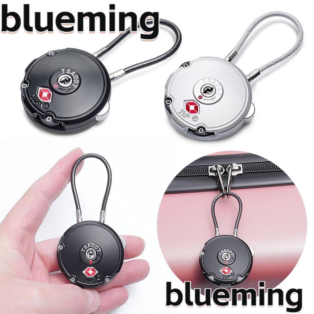 blueming2-กุญแจล็อกกระเป๋าเดินทาง-tsa-กันขโมย-พร้อมสายเคเบิลเหล็ก-3-หลัก