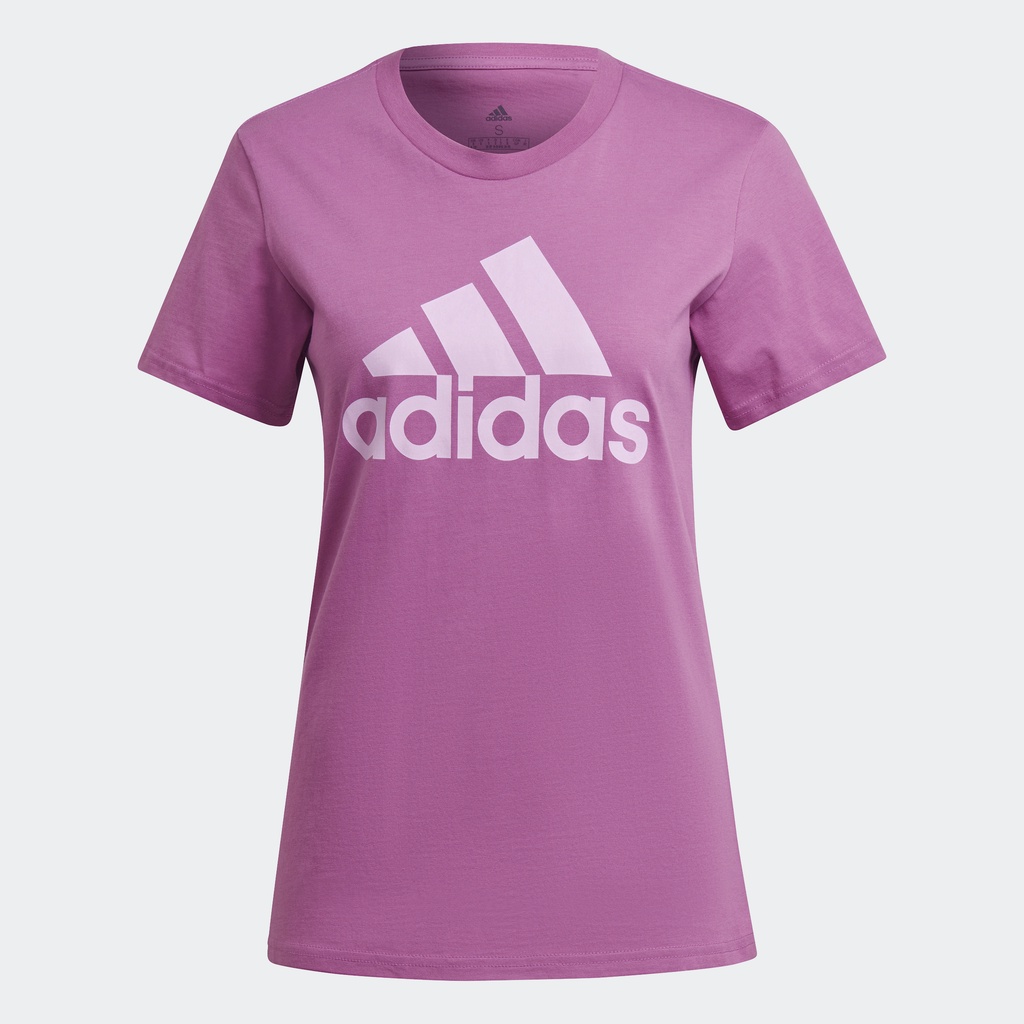 adidas-ไลฟ์สไตล์-เสื้อยืดโลโก้-loungewear-essentials-ผู้หญิง-สีม่วง-hl2034