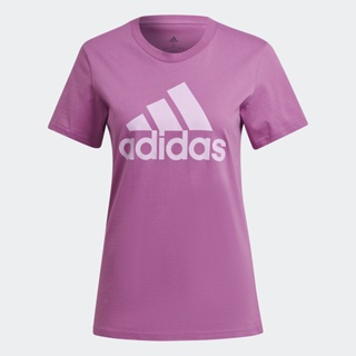 adidas ไลฟ์สไตล์ เสื้อยืดโลโก้ LOUNGEWEAR Essentials  ผู้หญิง สีม่วง HL2034