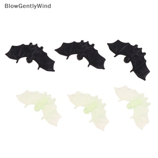 Blowgentlywind ค้างคาวพลาสติกจําลอง ของเล่นฮาโลวีน 20 ชิ้น BGW