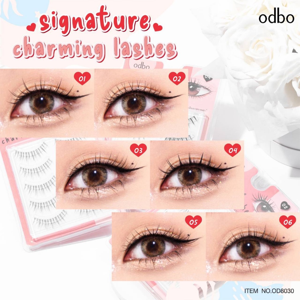 1ชิ้น-odbo-od8030-signature-charming-lashes-โอดีบีโอ-ซักเนเจอร์-ชาร์มมิ่ง-แลชเชส-ขนตาปลอมคุณภาพดี
