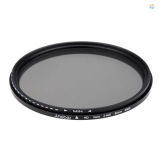 {Fsth} Andoer 82mm ND Fader Neutral Density Adjustable ND2 to ND400 Variable Filter for Canon  DSLR Camera