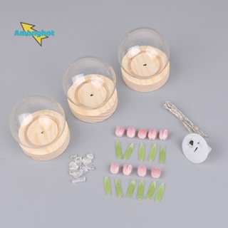 Amonghot&gt; โคมไฟกลางคืน รูปดอกทิวลิป สร้างสรรค์ Diy สําหรับตกแต่ง