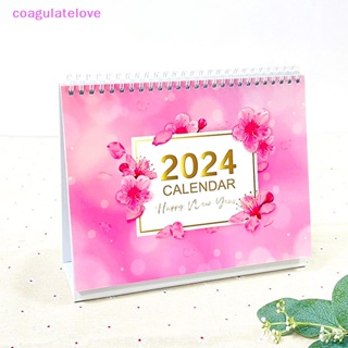 Coagulatelove ปฏิทินตั้งโต๊ะ ปี 2024 รายเดือน ขนาดเล็ก สําหรับบันทึกกิจกรรม [ขายดี]