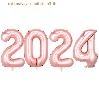 Cny ลูกโป่งฟิล์มอลูมิเนียม รูปตัวเลข 2024 และตัวเลข 2024 พร็อพสําหรับตกแต่งปาร์ตี้ วันเรียนจบ ปีใหม่ 1 ชุด