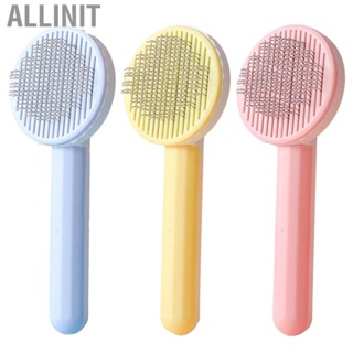 Allinit Hair Comb  Grooming Brush Self Cleaning Resin Protection Point Effective 140 Degree Curved   for Kitten