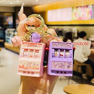 Daron พวงกุญแจ ห้อยโทรศัพท์มือถือ ลายการ์ตูน Melody Kuromi Nostalgia Arcade Game Console ขนาดเล็ก|พวงกุญแจ พร้อมกระดิ่ง สําหรับเด็กผู้หญิง