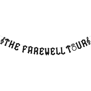 Cheereveal ธงแบนเนอร์ ลาย The Farewell Tour แต่งกลิตเตอร์ สีทอง สําหรับตกแต่งงานปาร์ตี้ งานแต่งงาน