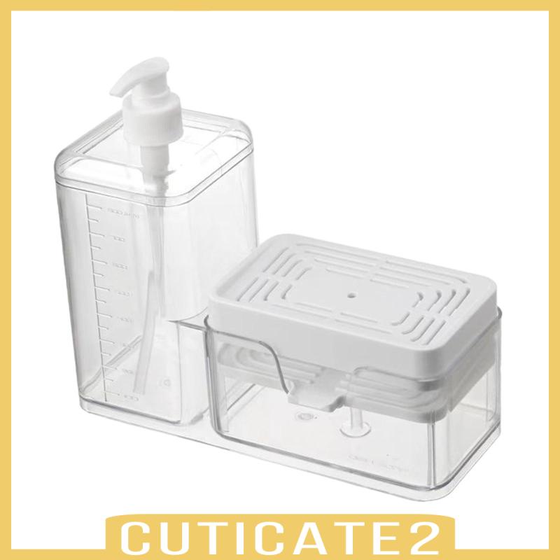 cuticate2-ขวดปั๊มสบู่เหลว-พร้อมที่ใส่สบู่เหลว-สําหรับห้องครัว