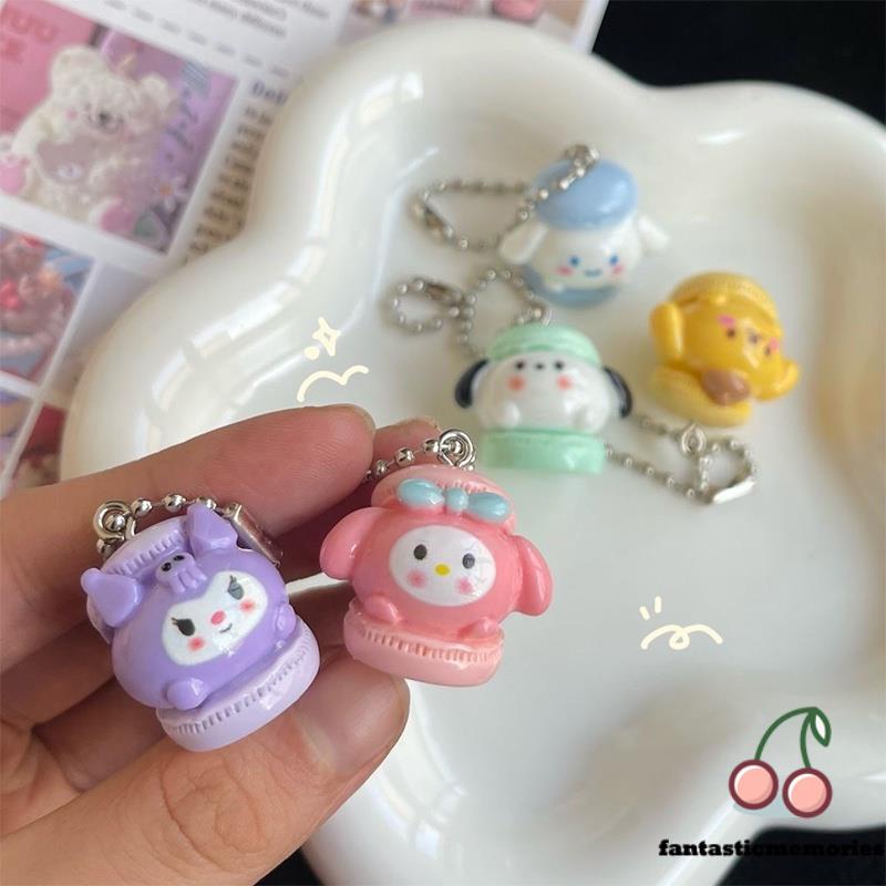 พวงกุญแจ-จี้การ์ตูน-sanrio-macaron-น่ารัก-สําหรับกระเป๋านักเรียน