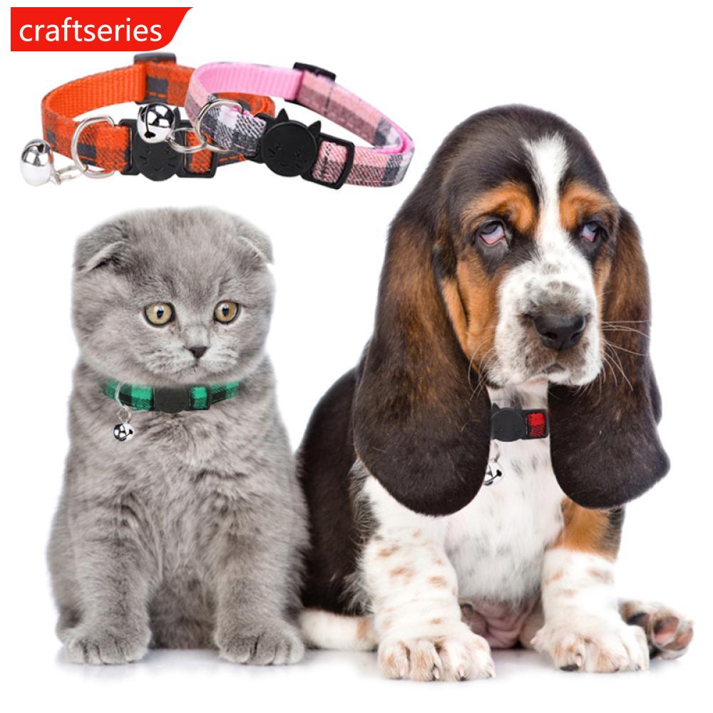 craftseries-ปลอกคอ-ลายสก๊อต-พร้อมกระดิ่ง-ปรับได้-อุปกรณ์เสริม-สําหรับสัตว์เลี้ยง-สุนัข-แมว-d4r2