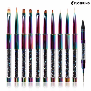 Flospring ปากกาเพ้นท์เล็บ หลากสี สร้างการออกแบบเล็บที่น่าทึ่ง อย่างง่ายดาย อุปกรณ์ความงามปากกาเล็บ อเนกประสงค์