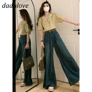 DaDulove💕 New American Ins High Street Retro Jeans Niche High Waist Loose Wide Leg Pants plus Size Trousers