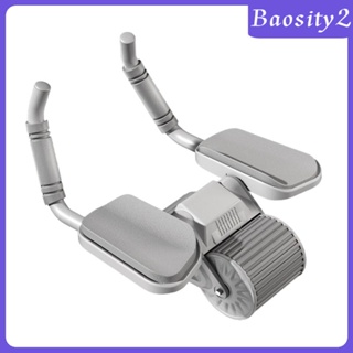 [Baosity2] ลูกกลิ้งนวดหน้าท้อง แบบล้อคู่ ข้อศอก รองรับอุปกรณ์ออกกําลังกาย แบบมืออาชีพ