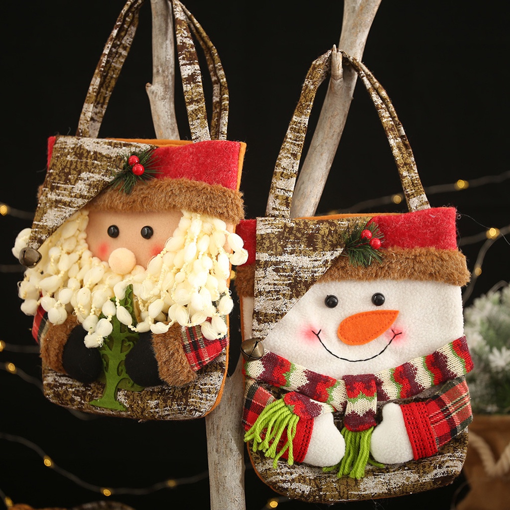christmas-ถุงขนม-ผ้านอนวูฟเวน-ลายซานต้าคลอส-ทนทาน-สําหรับตกแต่งบ้าน
