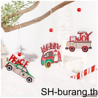 【Buran】จี้ไม้แขวน รูปรถยนต์ พร้อมเชือกเส้นเล็ก งานฝีมือ DIY สําหรับตกแต่งเทศกาล บ้านฟาร์ม