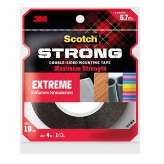SCOTCH เทปกาวสองหน้าแรงยึดติดสูง ขนาด 19 มม. x 4 ม.