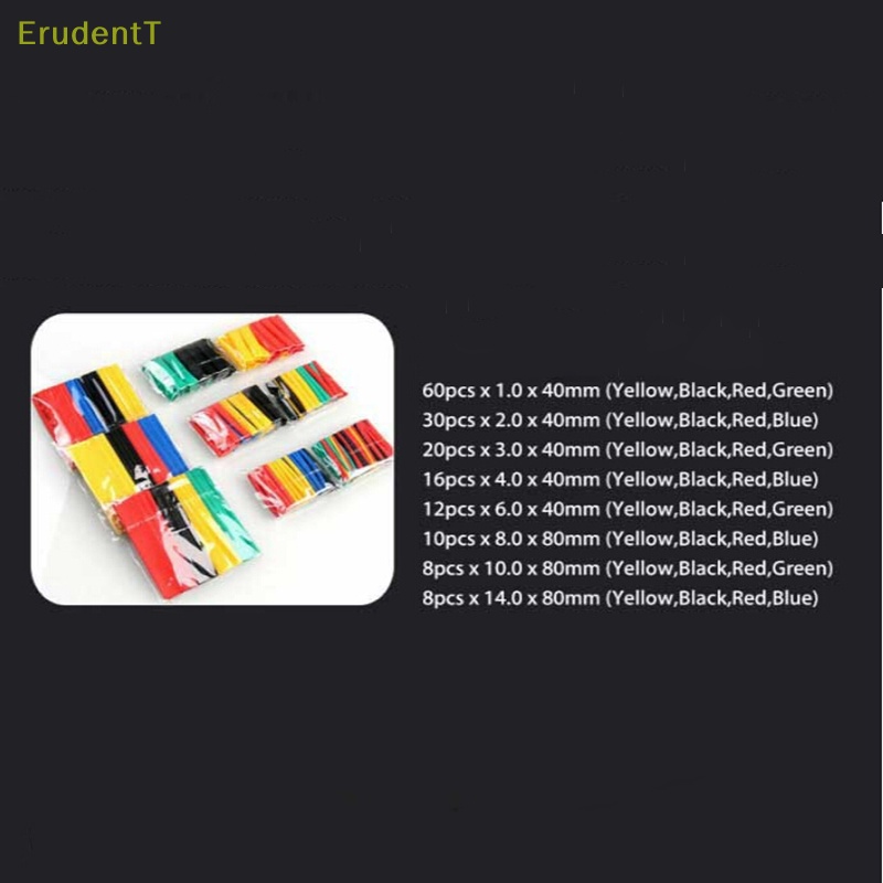 erudentt-ชุดปลอกหุ้มสายเคเบิล-ท่อหดความร้อน-164-ชิ้น-ใหม่