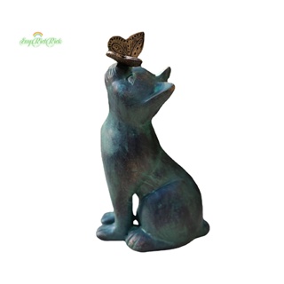 Erck&gt; ใหม่ ฟิกเกอร์เรซิ่น รูปปั้นแมว ผีเสื้อ สําหรับตกแต่งบ้าน สวน กลางแจ้ง
