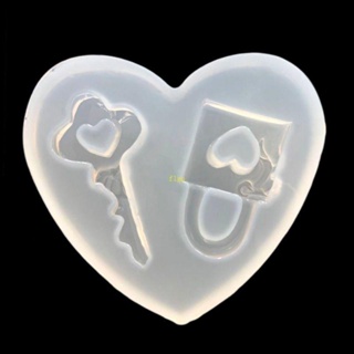 Flgo แม่พิมพ์ซิลิโคน อีพ็อกซี่ คริสตัล รูปหัวใจ สําหรับทําพวงกุญแจ