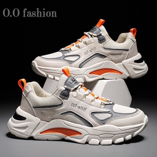 O.O fashion   รองเท้าผ้าใบผู้ชาย รองเท้าลำลองผู้ชาย  ผ้าใบแฟชั่น สไตล์เกาหลี กีฬากลางแจ้ง ทำงาน ลำลองfashion Unique สไตล์เกาหลี ทันสมัย D23D044 37Z230910