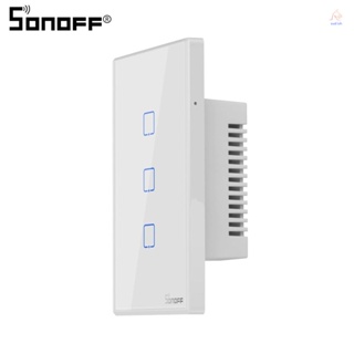 Sonoff T0US-TX รีโมตคอนโทรลโทรศัพท์มือถือ wifi 86 ประเภท US แผง T0US2C-TX สีขาว ปกปิด 3 เปิด