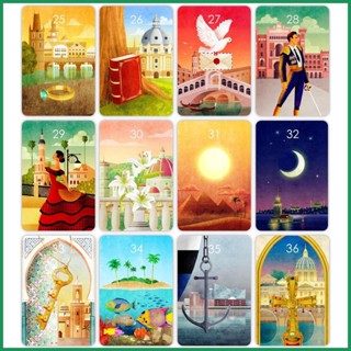 การ์ดเกมกระดาน Mimondo Lenormand สําหรับผู้ใหญ่ จํานวน 36 ชิ้น