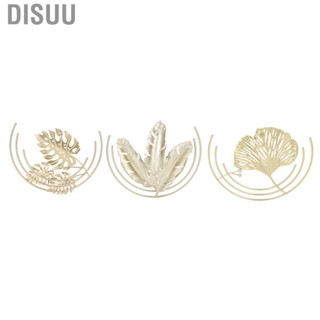 Disuu Iron Wall Sculptures Gold Metal Leaf Decor for Living Room Bedroom Office Home